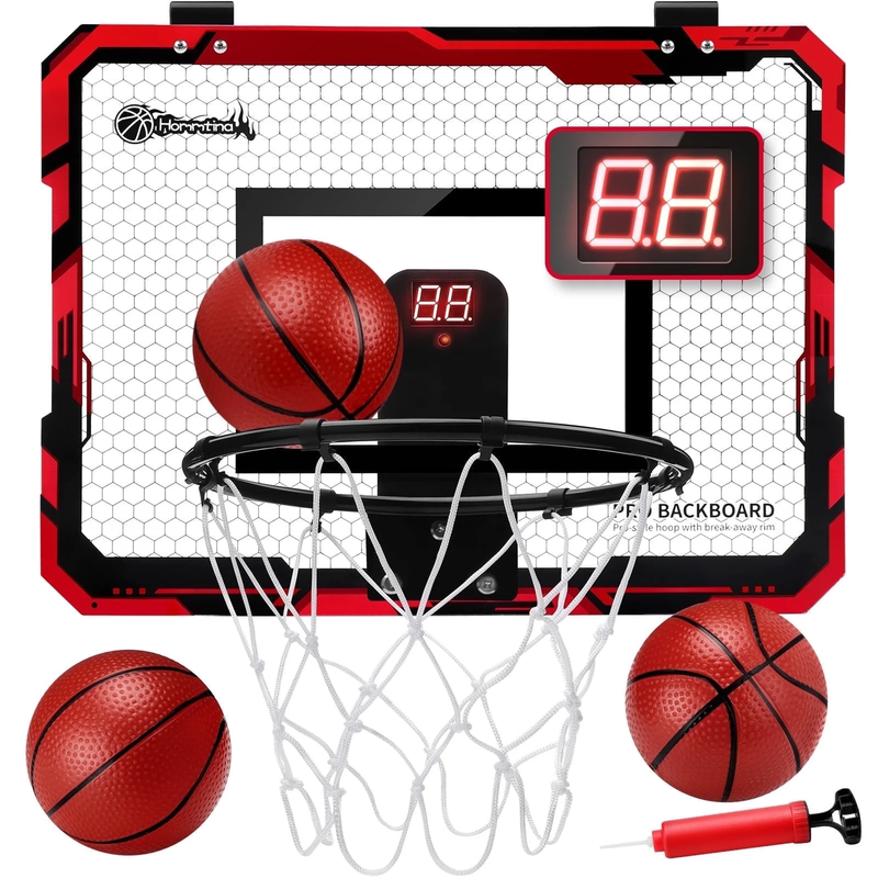Basketball Hoop Indoor for Kids 15.7" X 11.8" - Automatic Scoring Basketball Hoo9