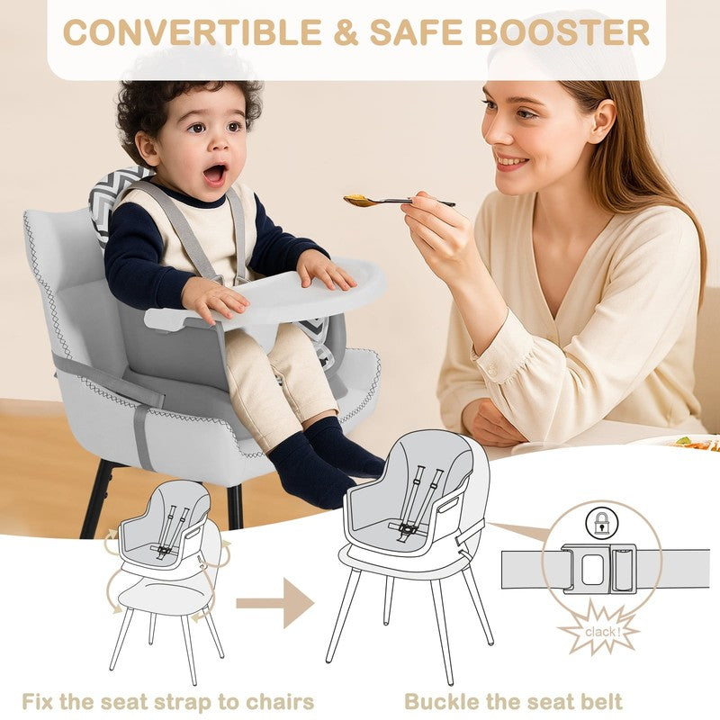 8 in 1 Baby High Chair, Toddler Dining Booster Seat for Eating, Chevron2