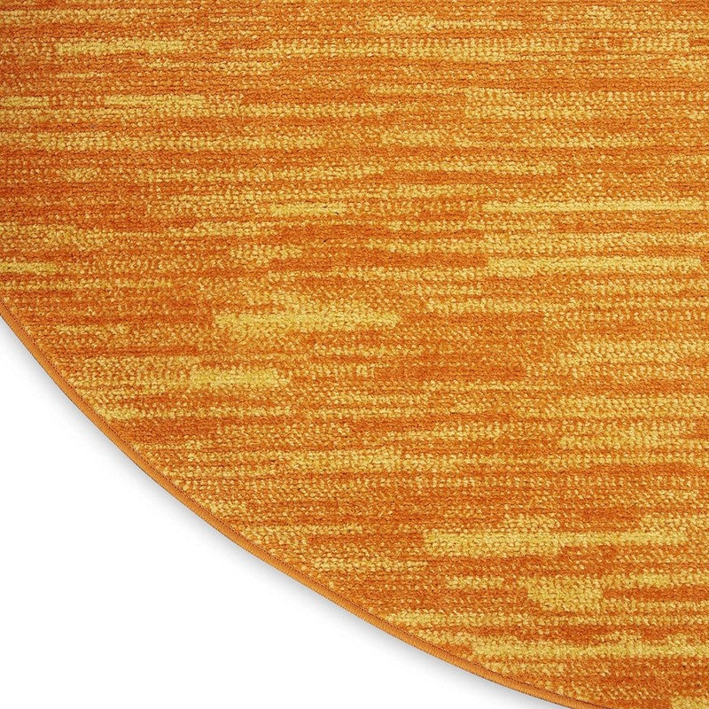 Essentials Indoor/Outdoor Sunburst 4' X round Area Rug, Easy Cleaning, Non Shedd6