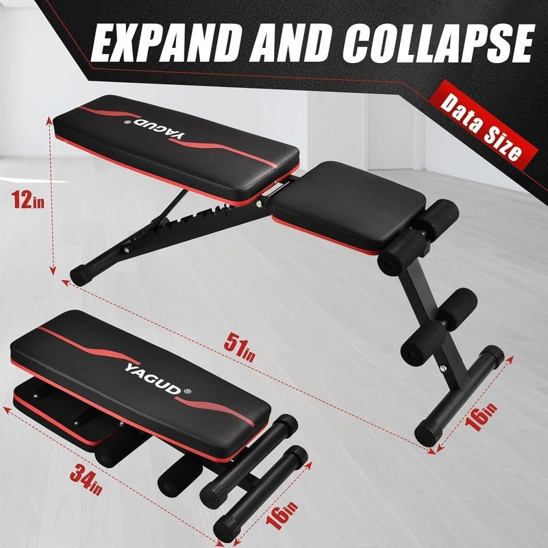 Adjustable Weight Bench Press 800LB Incline Decline Foldable Home Gym Bench4