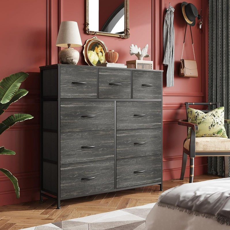 9 Drawer Dresser, Fabric Storage Tower for Bedroom, Entryway, Closet, Tall Chest7