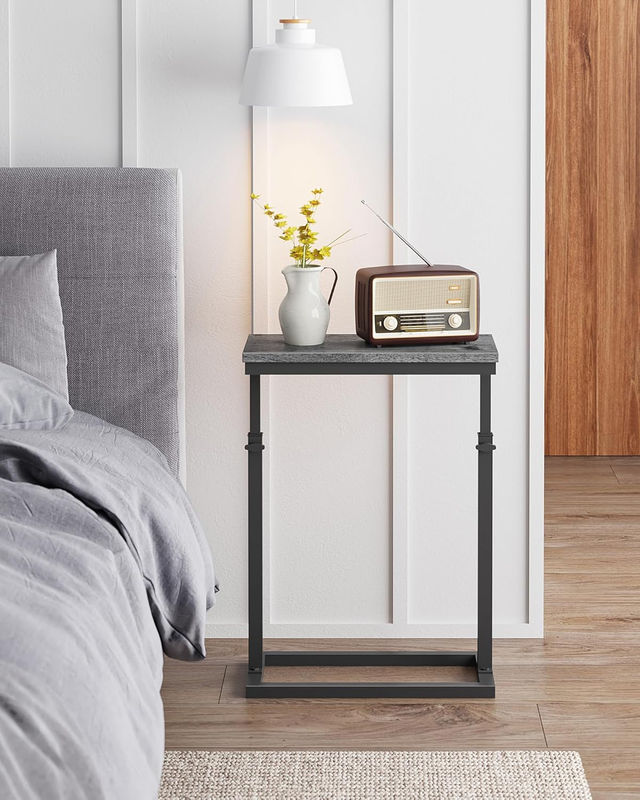 Grey End Table Side Table Tall Sofa Couch Table Living Room Bedroom5