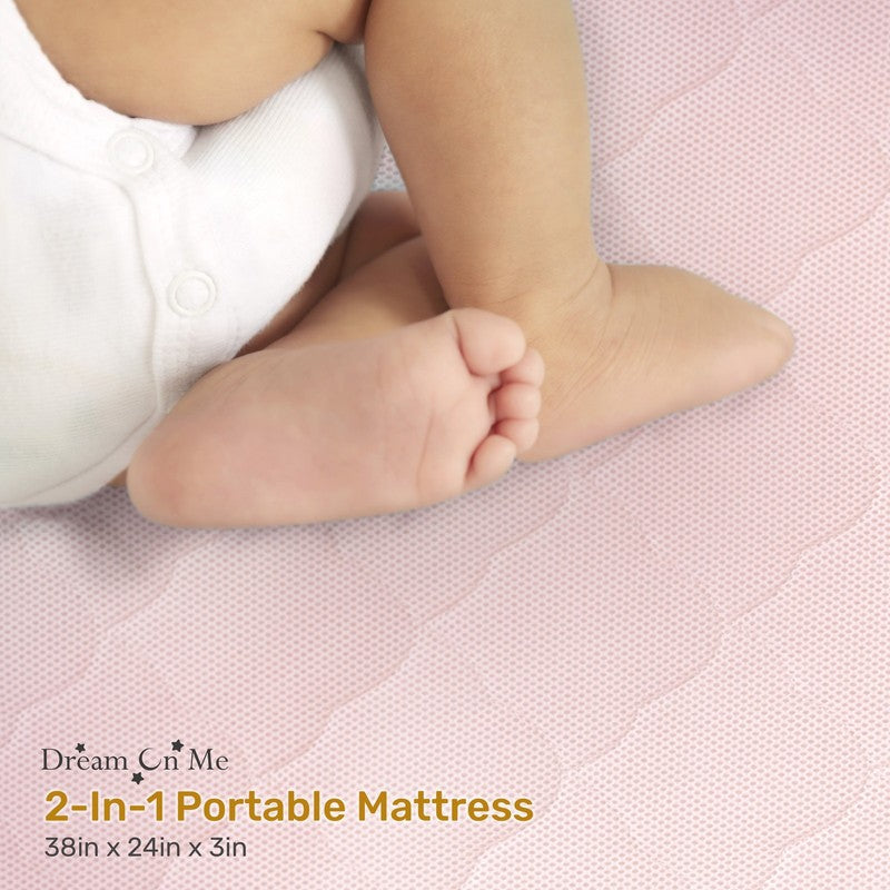 Rest EZ 2 in 1 Mini Crib Mattress, Pink5