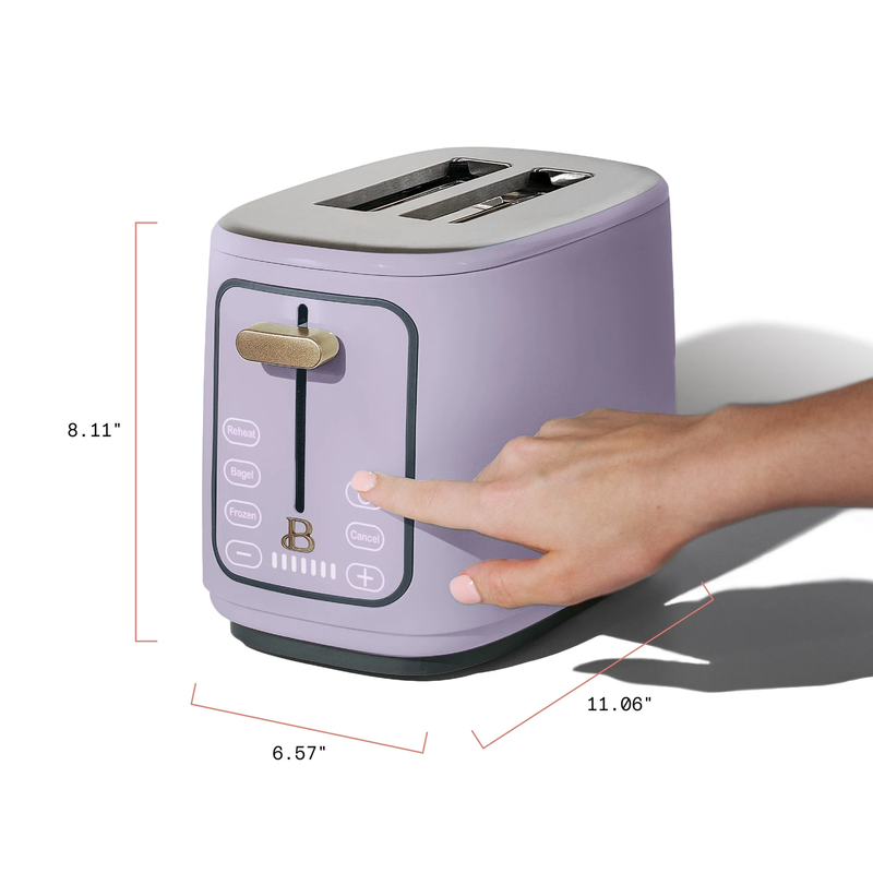 2 Slice Toaster with Touch Activated Display, Lavender by Drew Barrymore4