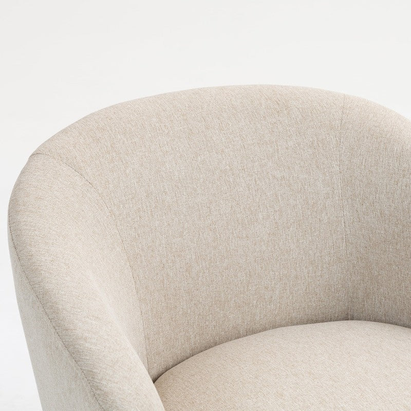 Curved Textured Accent Chair, Beige6