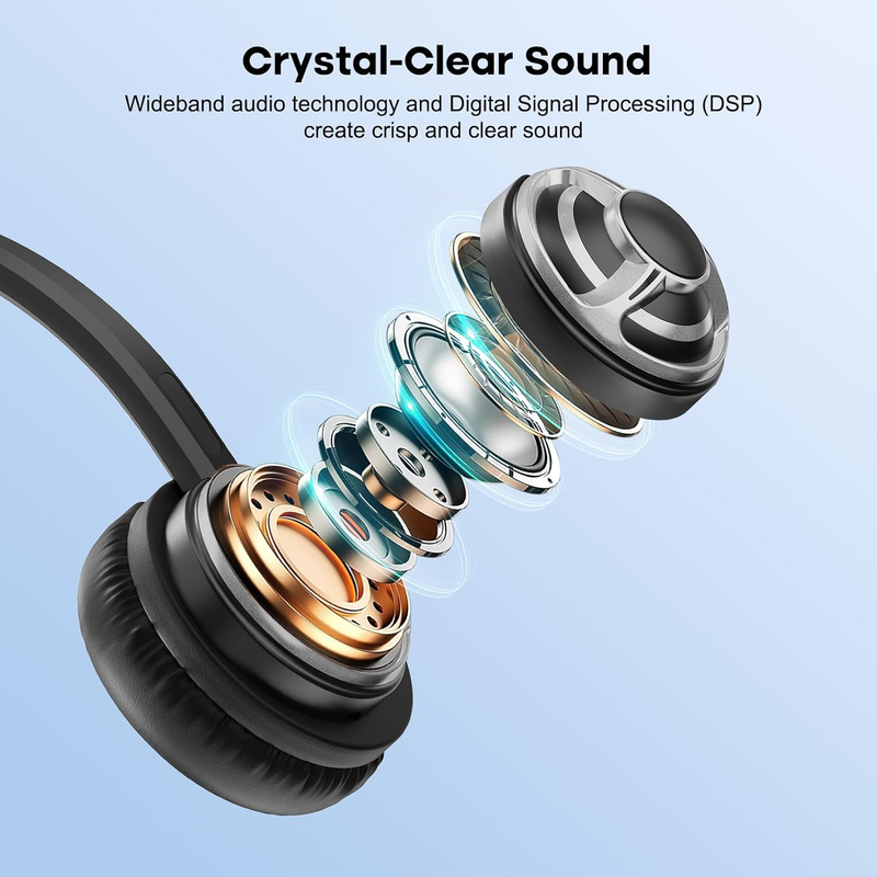 USB Headset w/ Noise Canceling Mic Wired for PC Laptop Call Center Office1