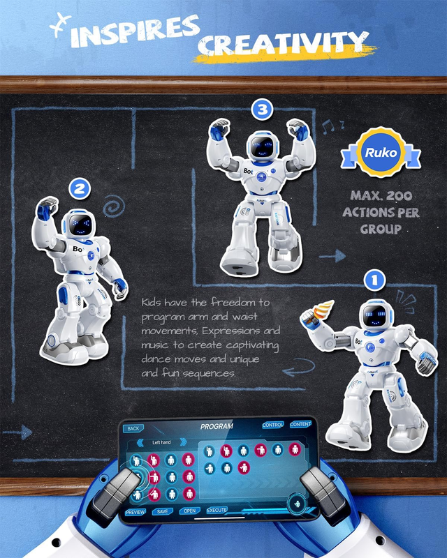 Programmable Smart Robot for Kids RC Interactive Voice & App Control Toy3