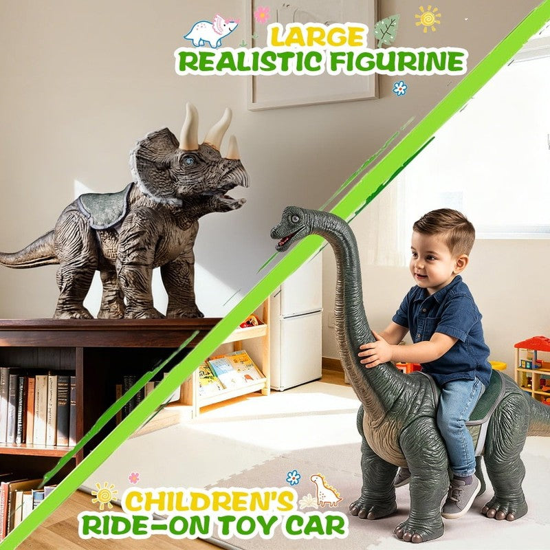 Wonder Living Dinosaur Ride on Toy Cars for Kids,Realistic Brachiosaurus Push Ca2