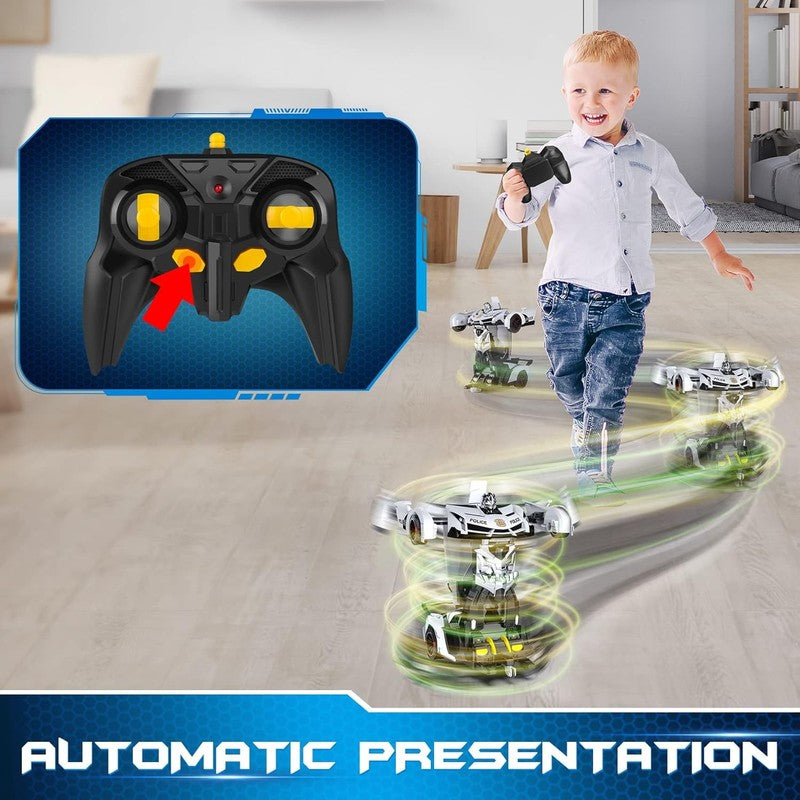 Remote Control Car   Transform Toys Car Robot, One Button Deformation to Robot w4