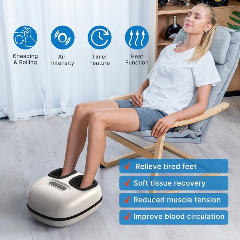 Shiatsu Foot Massager with Heat for Neuropathy Tired Foot Blood Circulation, FSA4