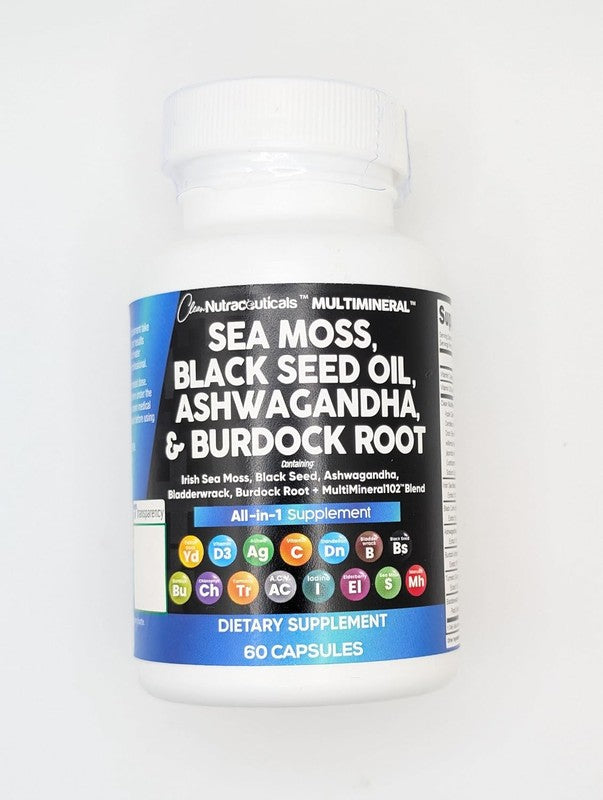 Sea Moss & Black Seed Oil with Turmeric, Ashwagandha, Elderberry & More5