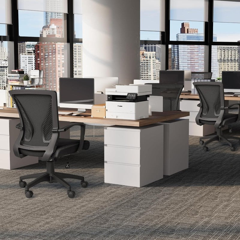 Ergonomic Mesh Office Chair with Lumbar Support and Armrests   Black1