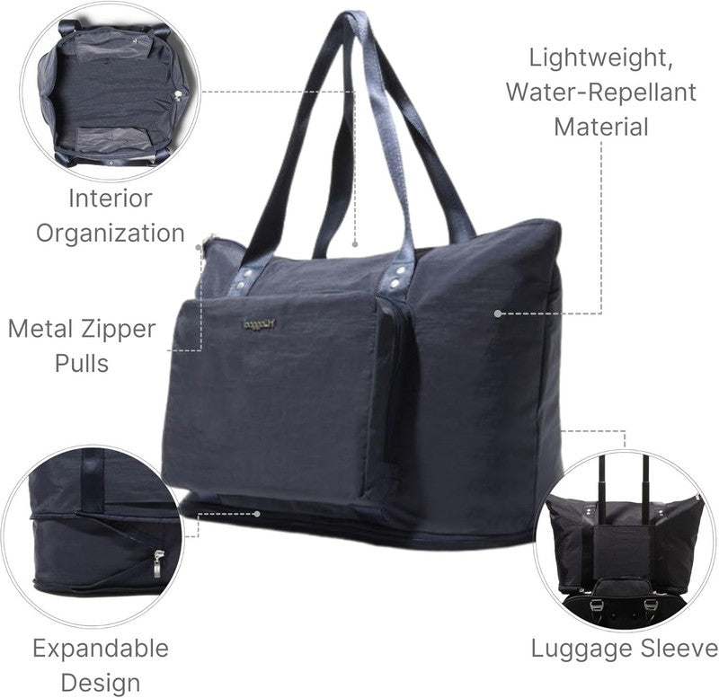 Carryall Expandable Lightweight Travel Tote 22" Packable Folding Compact Nylon W3