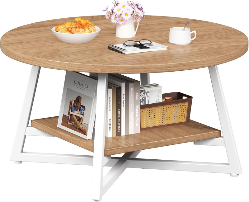 Coffee Table for Living Room, round Coffee Table, Small Circle Coffee Table with0