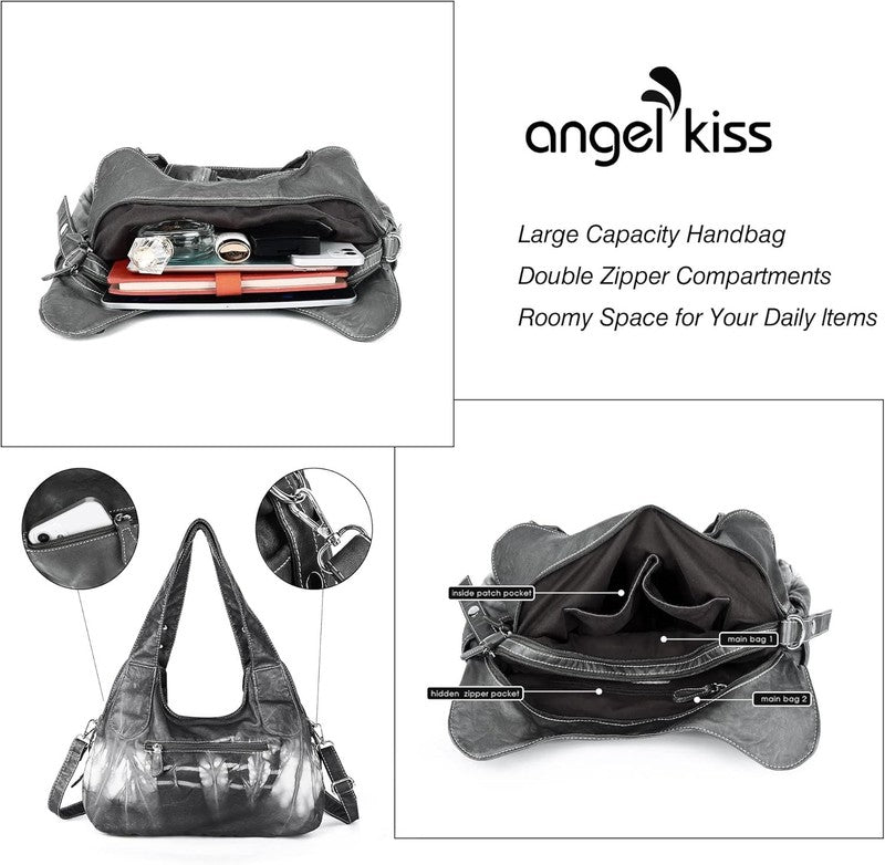 Angelkiss Women’s Large Hobo Satchel Shoulder Handbag Purse4