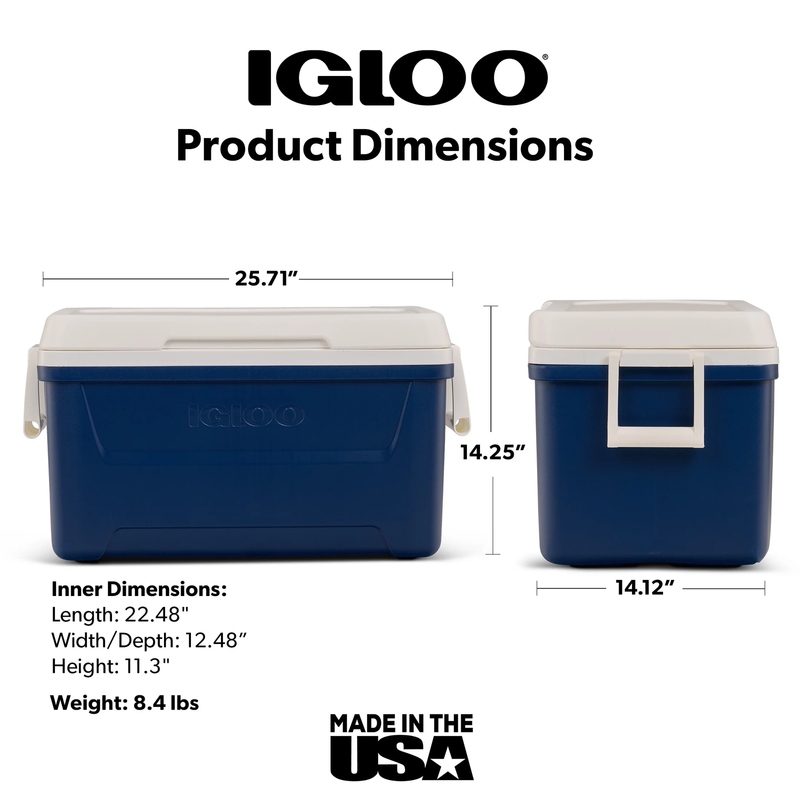 48 QT Laguna Hard Sided Ice Chest Cooler, Navy8