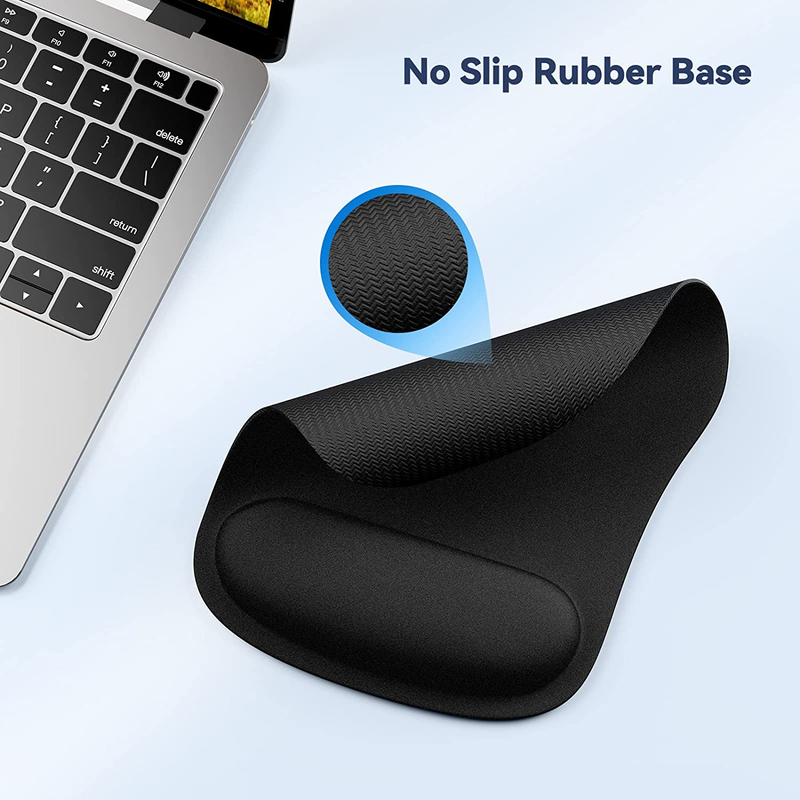 Mouse Pad with Wrist Support Ergonomic Non-Slip Waterproof Black5