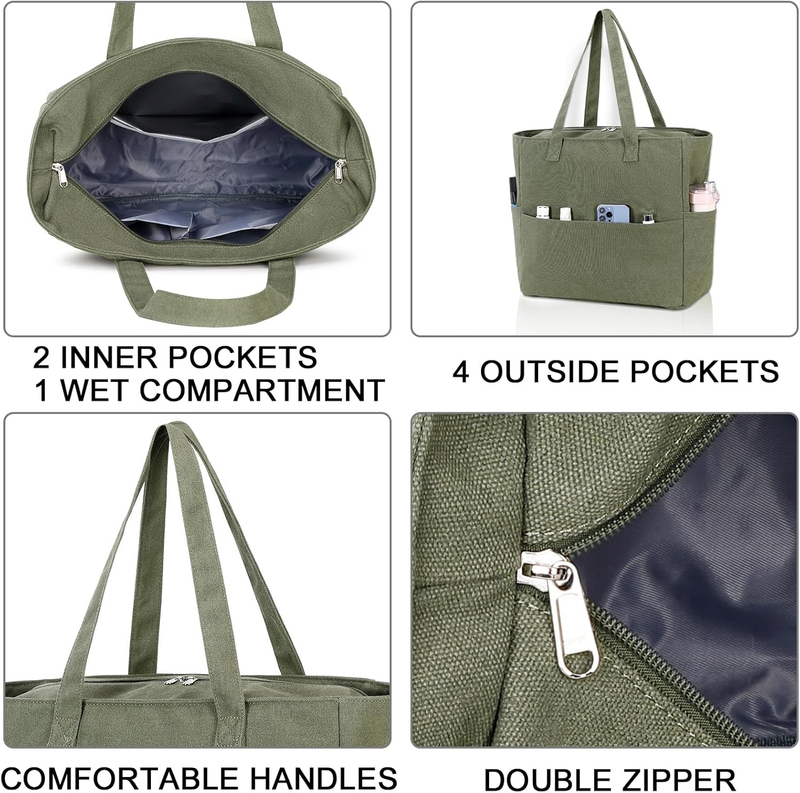 Women Large Beach Bag Waterproof Sandproof Tote Pool Gym Travel Bag6