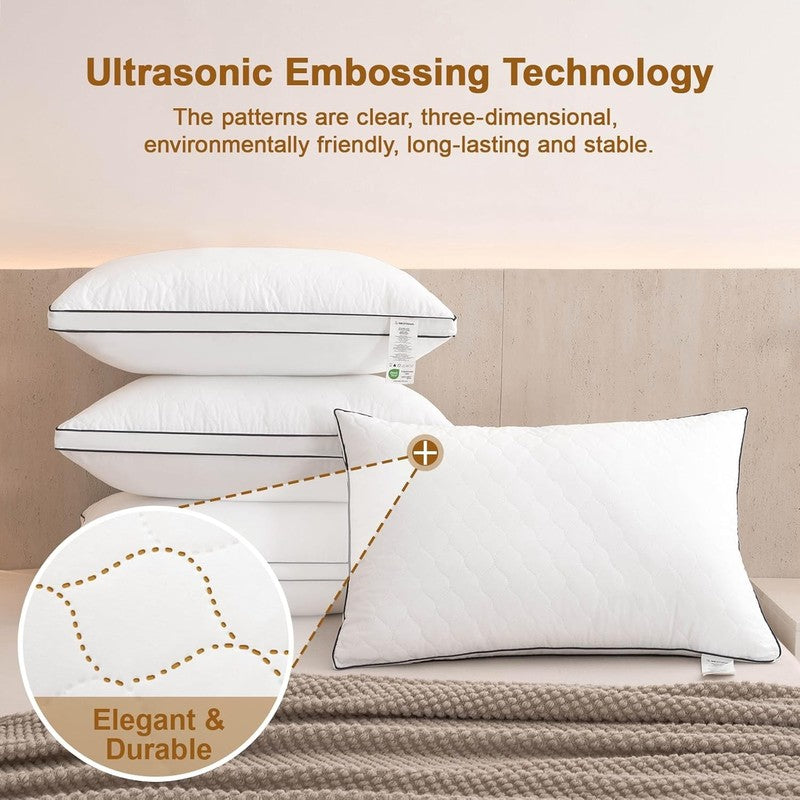 4PCS Queen Pillows Hotel Quality Microfiber Soft Supportive 20x30"3