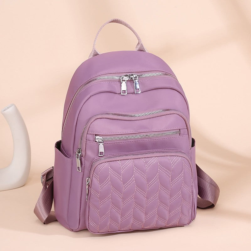 Backpack Adult Women'S Fashion Waterproof Cloth Outdoor Travel Bag Leisure Backp1