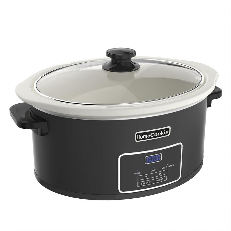 8Qt Programmable Slow Cooker Timer Keep Warm 6+ Servings Black1