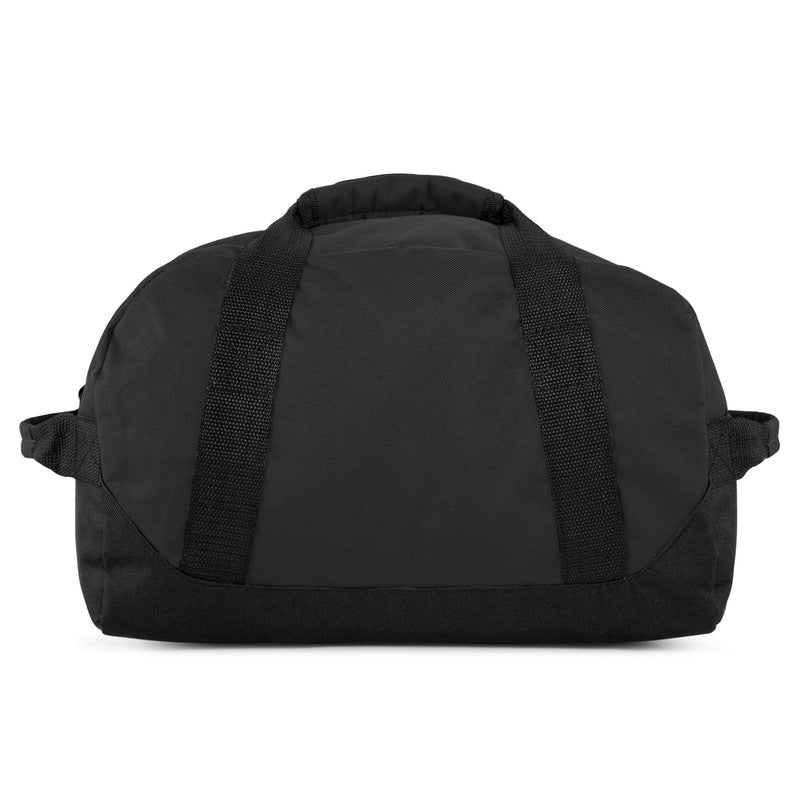 14" Small Duffel Bag Gym Duffle Two Tone in Black with Shoulder Strap4