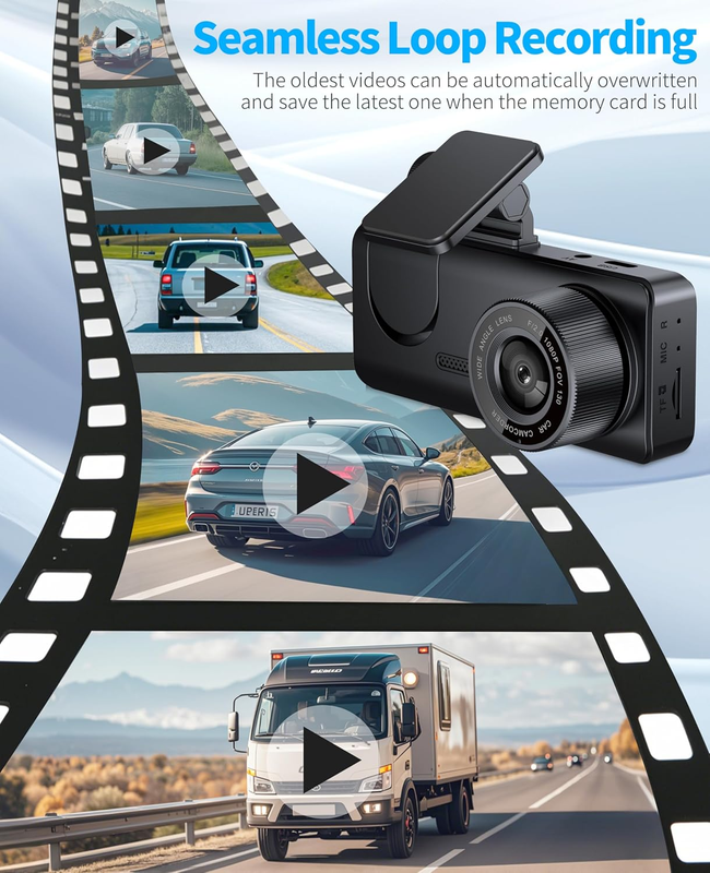 Dual Channel Dash Cam with WiFi, Night Vision, 170° Wide Angle & G Sensor5