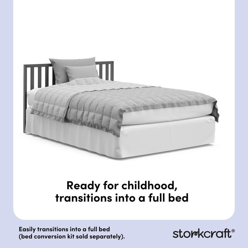 Sunset 4 In 1 Convertible Baby Crib, Gray9