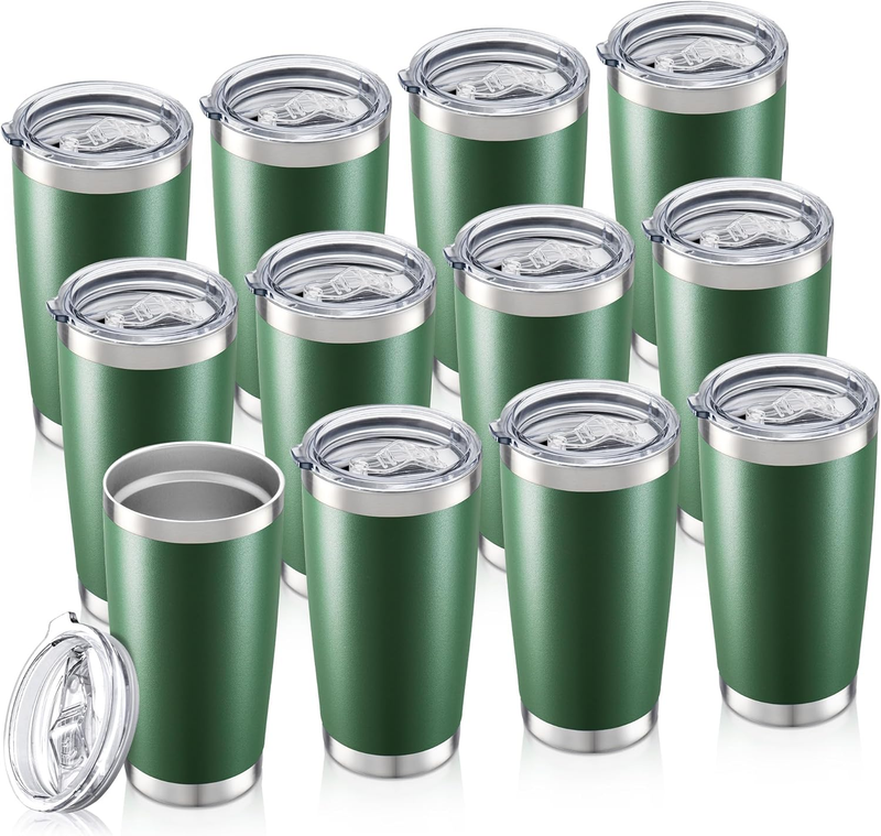 20oz Stainless Steel Tumbler 12 Pack Vacuum Insulated Coffee Cups9