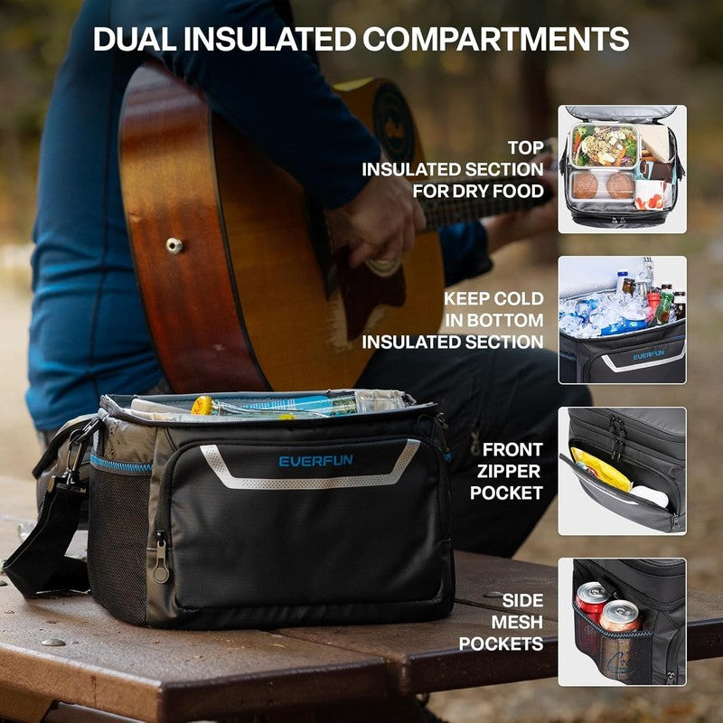 Small Cooler Lunch Box Mini Leak-Proof Soft Double Deck 24 Can Personal Insulate2