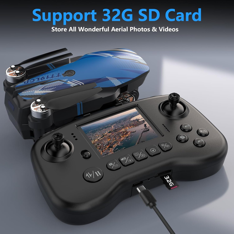FPV Drone w/ Camera LCD Screen Brushless Motor Foldable RC Quadcopter5