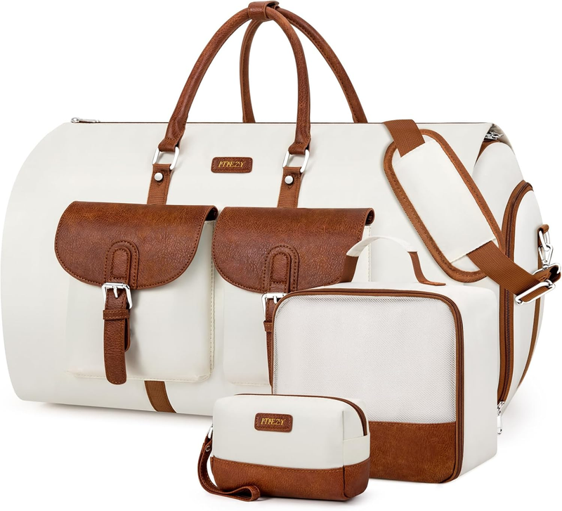 Garment Duffle Bag Travel Convertible Carry On Weekender w/ Shoe Pouch 3Pcs8