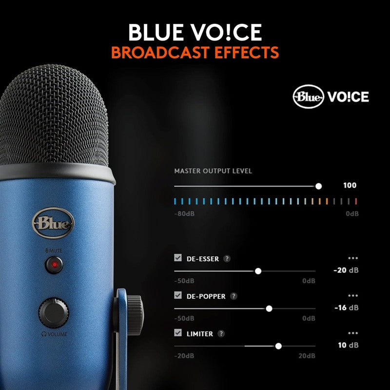 Yeti USB Microphone for Gaming Streaming Podcast YouTube Discord PC Midnight2