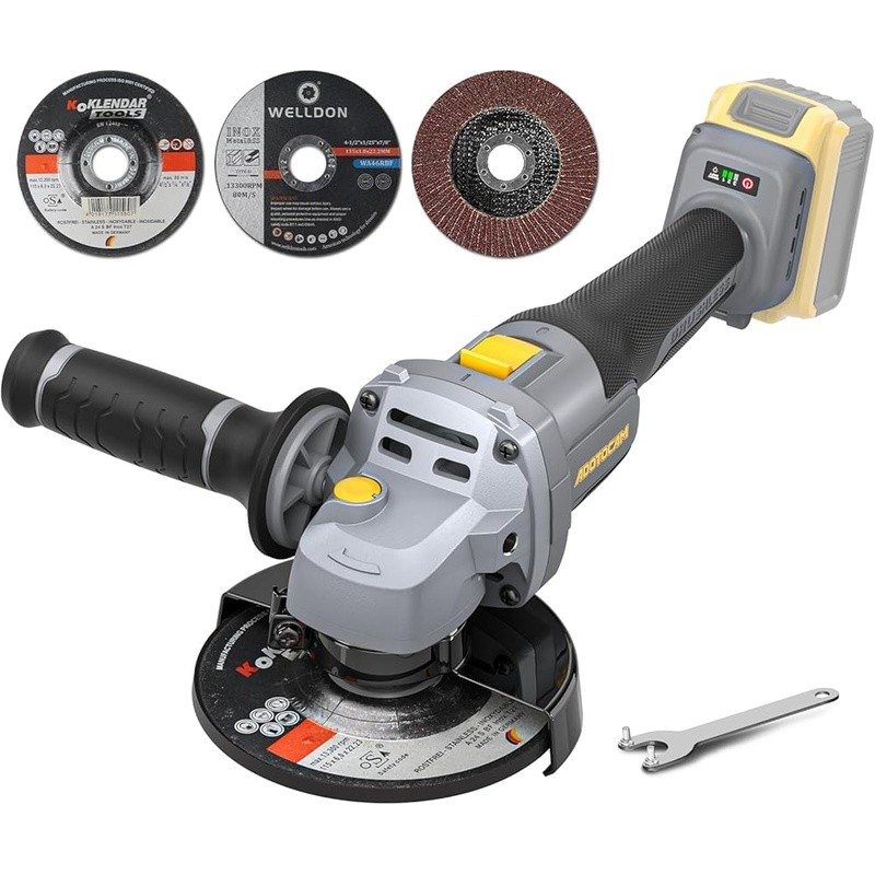 Cordless Angle Grinder 20V Brushless Motor 3 Speed Control Ergonomic Safety New1