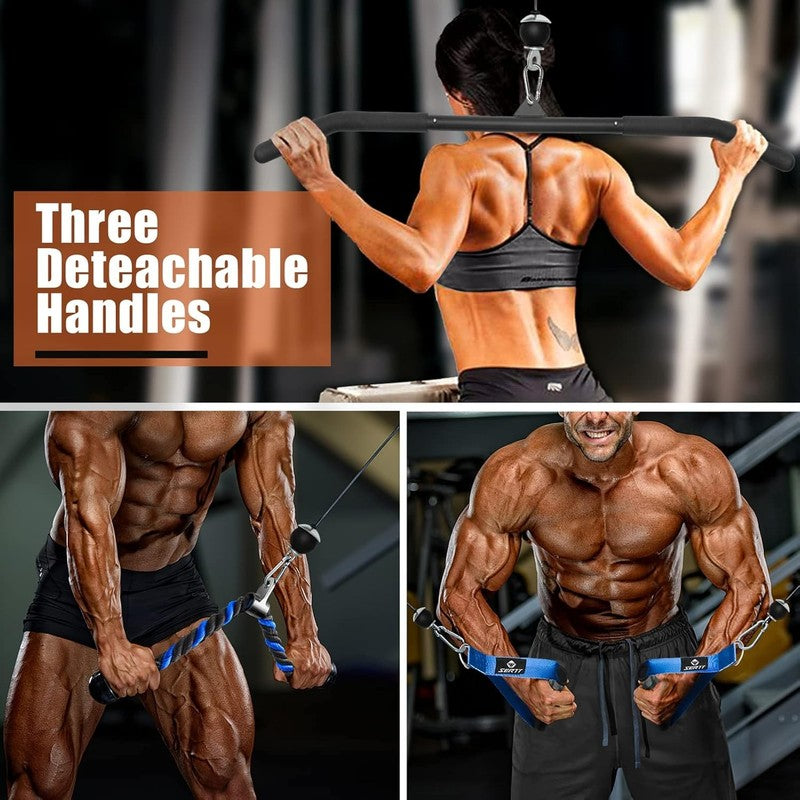 Home Gym Pulley System LAT Pulldown Triceps Biceps Back Shoulder Forearm6