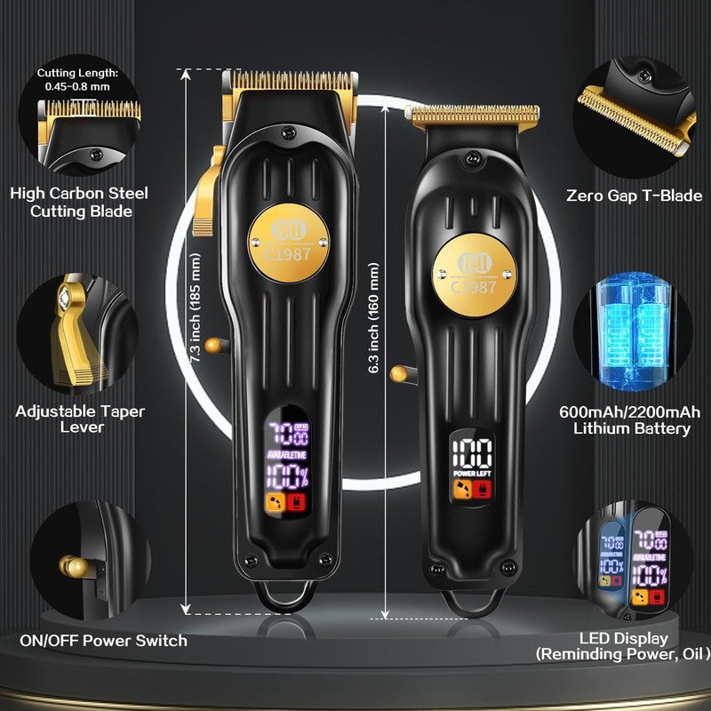 Men’s Hair Clippers & Trimmers | Cordless Professional Barber Haircut Kit1