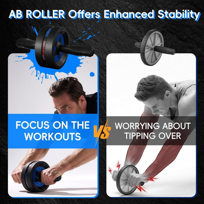 Ab Roller Wheel w/ 2 Knee Pads – Core & Ab Exercise Equipment for Home Gym1