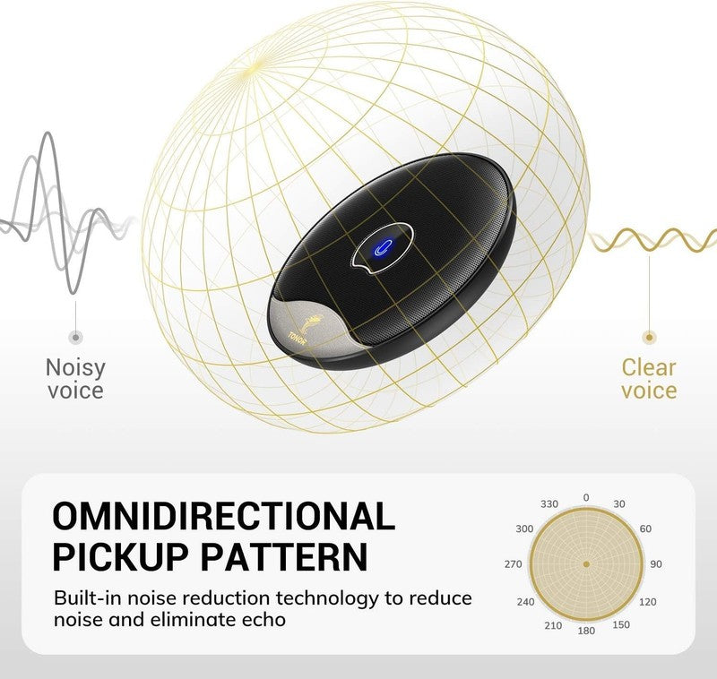 TONOR TM20 USB Conference Mic 360° Omnidirectional Condenser w/ Mute Button3