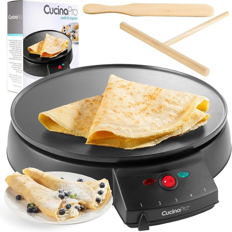 12" Electric Griddle & Crepe Maker Nonstick Pan Adjustable Temp Holiday Gift6