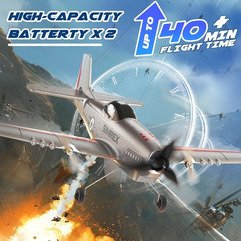 RC Plane for Kids   2.4Ghz 3 Channel Remote Control Airplane Toy with 6 Axis Gyr2