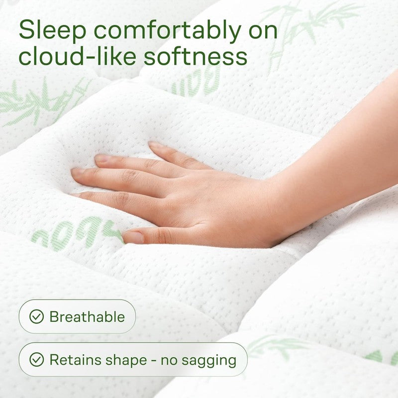 Ultra Soft Queen Size Mattress Topper - Viscose Made from Bamboo Pillow Top Matt1