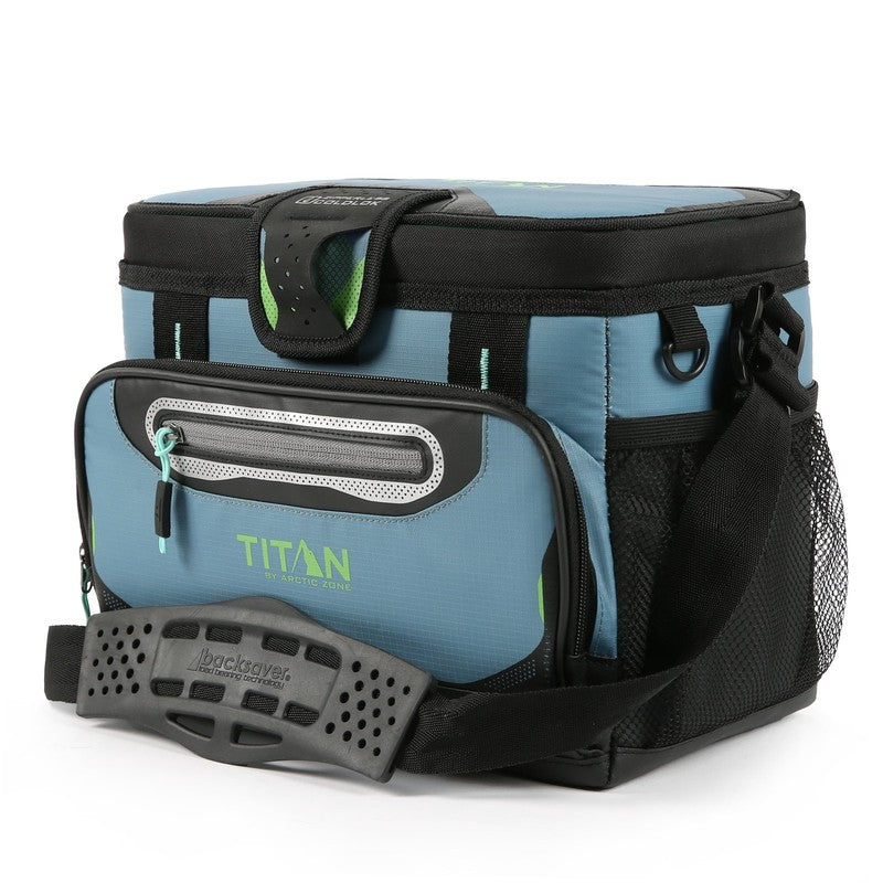 12 Can 8 QT Capacity Zipperless Soft Cooler, Bali Green6