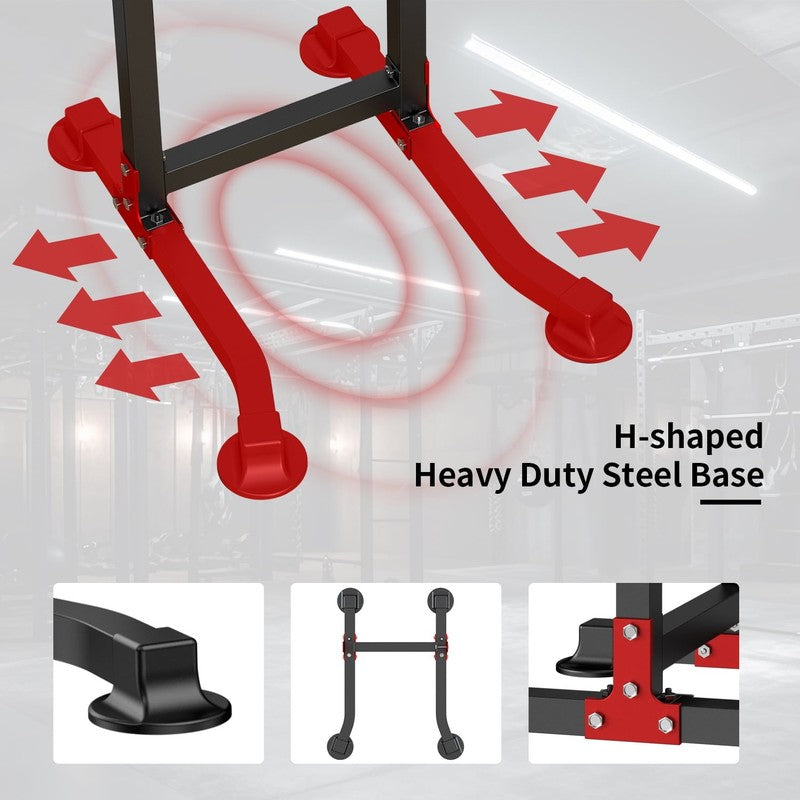 Pull up Bar Dip Station Power Tower Home Gym Equipment 300 Lb Load Steel1