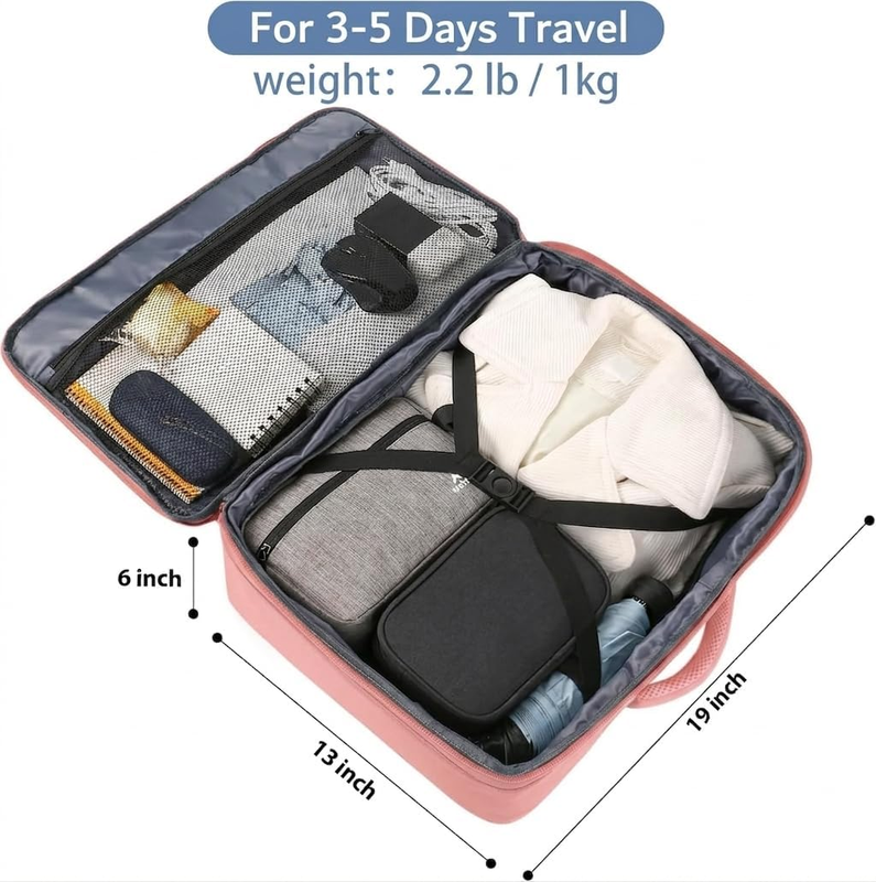 Pink 40L Carry On Backpack Women Water Resistant Travel Bag2