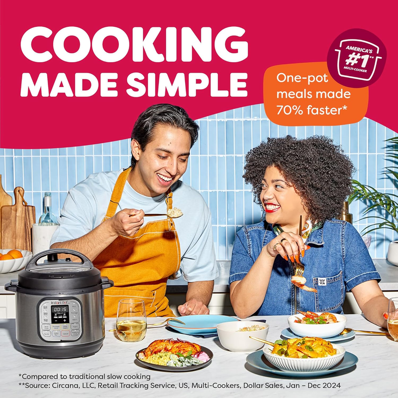3 Qt Electric Pressure Cooker 7-in-1 Rice Slow Cooker Steamer Stainless Steel3