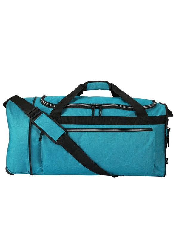 28 Inch Large Collapsible Rolling Duffel Bag Teal9