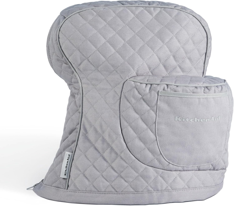 KitchenAid Tilt Head Stand Mixer Cover Quilted Cotton Storage Pocket Grey0