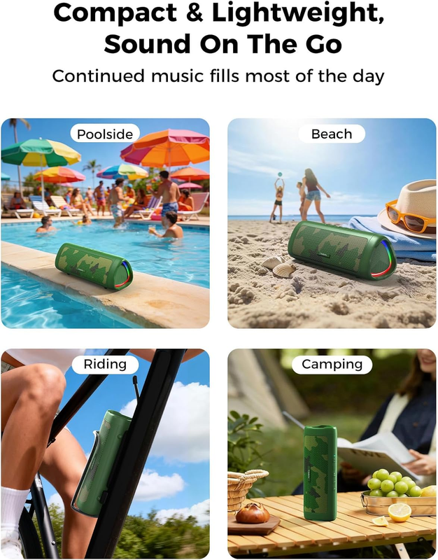 Portable Bluetooth Speaker 20W Wireless IPX5 Waterproof 24H Battery6