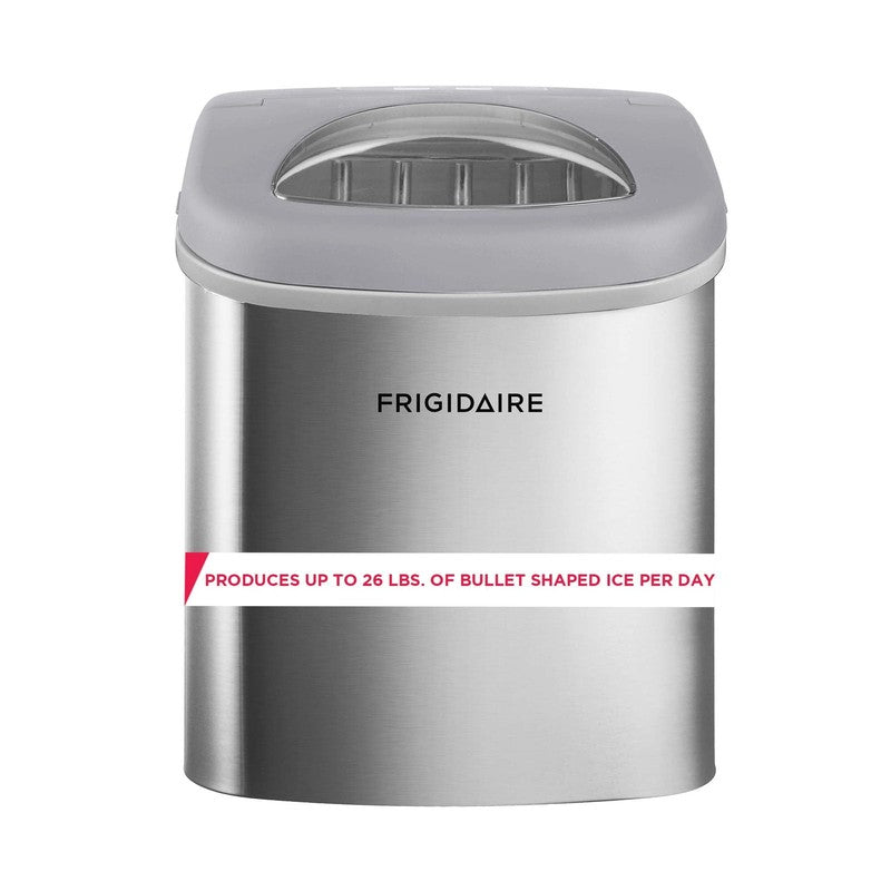 Countertop Ice Maker with Stainless Steel Finish, Quick Bullet Shaped Ice 26 Lbs1