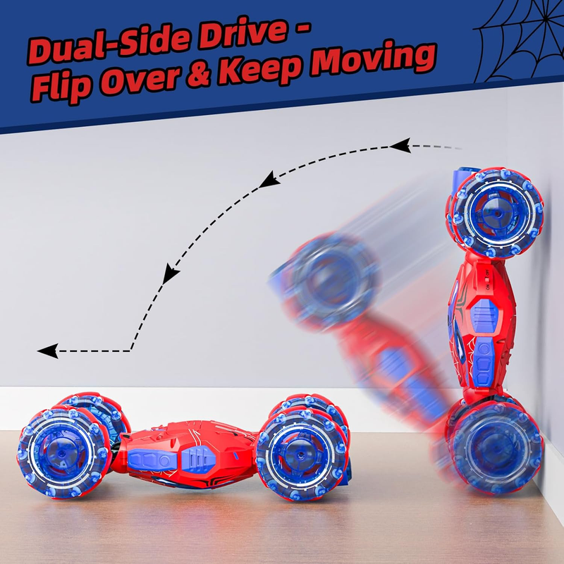 RC Stunt Car 4WD Gesture Control 360° Double Sided Lights Music Spray Toy1